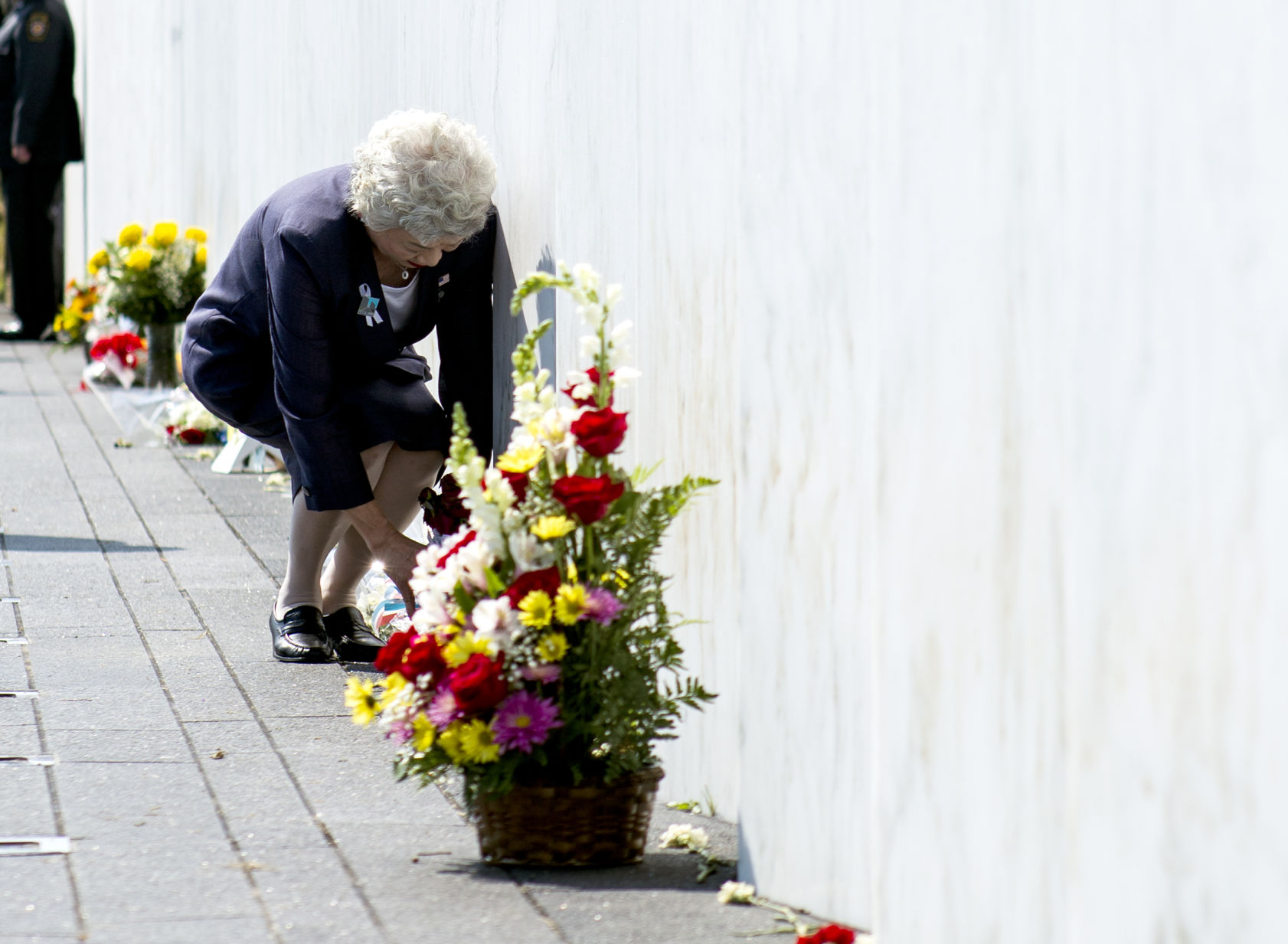 Flight 93 Memorial, Family Member Laying Flowers